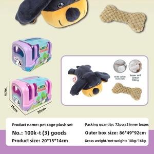 Ensemble de jouets et de transport <span class=keywords><strong>pour</strong></span> animaux de compagnie : Kit de voyage réaliste <span class=keywords><strong>pour</strong></span> chat et <span class=keywords><strong>chien</strong></span> avec <span class=keywords><strong>panier</strong></span> portable et accessoire poisson <span class=keywords><strong>pour</strong></span> jeu de rôle d'adoption d'animaux, vente en gros OEM - Product Image 3