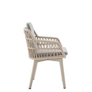 Sillas de Comedor Uland Moren, Nuevo Diseño, Muebles de Aluminio y Cuerda para Balcón y Jardín, Silla de Cuerda - Product Image 3