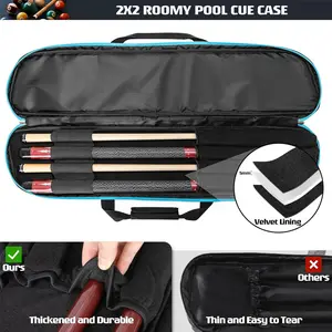 Custom Pool Cue Stick Carrying Bag Billiard Organizer Bag With Adjustable Shoulder Straps Billiard Cases Bags