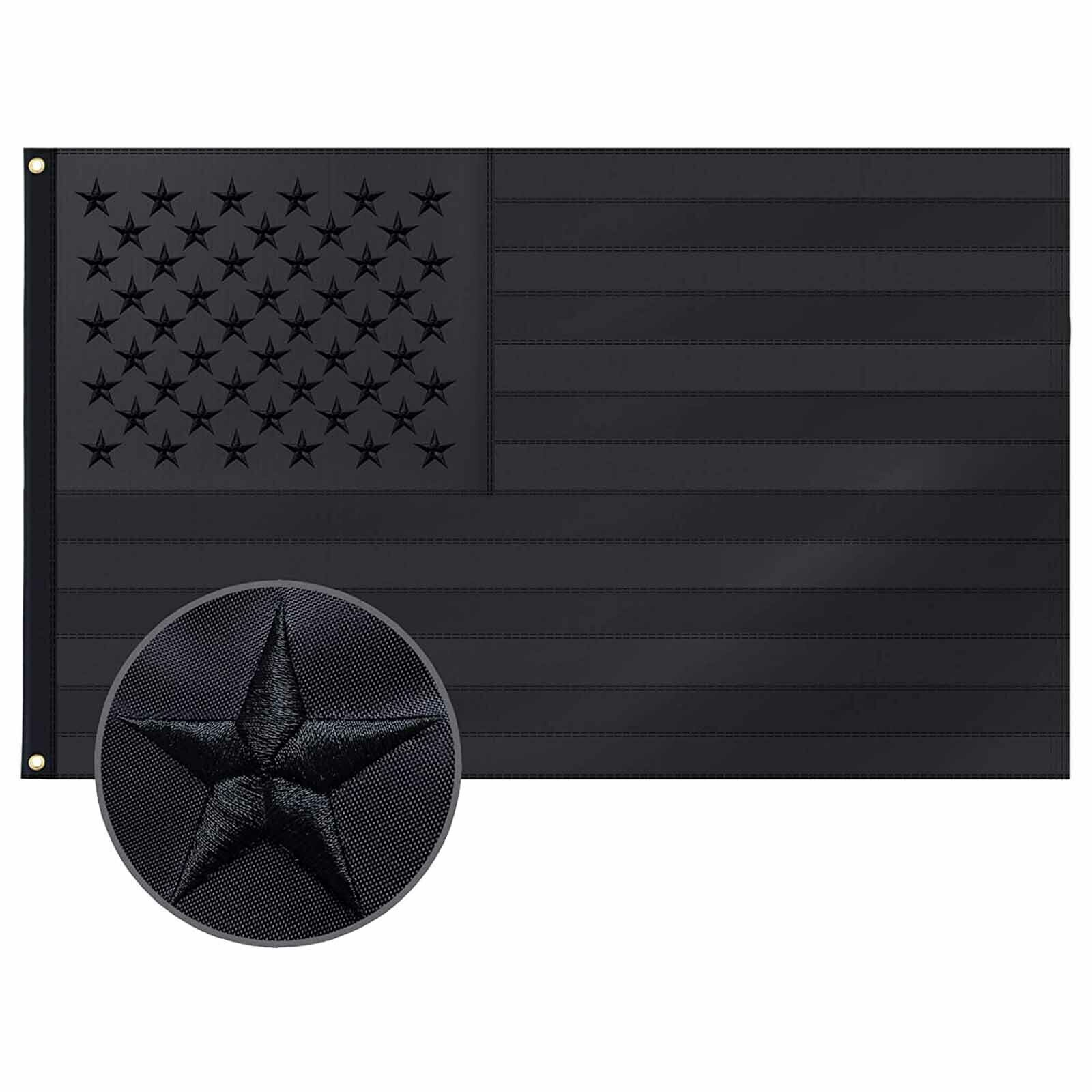 Black USA flag