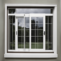 Système de fenêtres coulissantes en aluminium à rupture de pont thermique haut de gamme, sur mesure, avec grille française et double vitrage pour maison