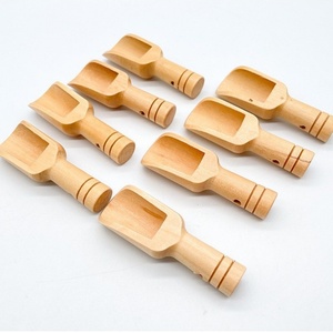 Wood <b>Spoons</b> Eco Friendly Small Engraving Wood <b>Spoon</b> Mini Wooden Salts <b>Measuring</b> Scoop - Product Image 1