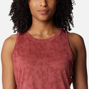 Débardeur en tricot rouge uni pour femme, col rond, respirant, style décontracté, 100% coton, longueur normale - Product Image 5