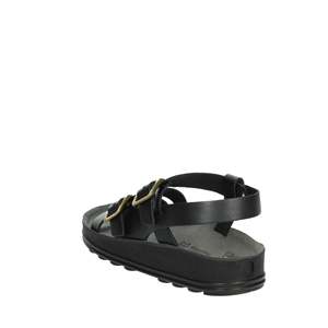 Sandalias de fantasía para mujer, sandalias bajas S350 Estrella, sandalias planas negras - Product Image 2