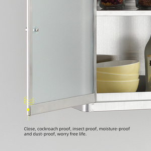 Armoire de rangement en acier inoxydable de haute qualité, armoire de cuisine, armoire murale de rangement - Product Image 5