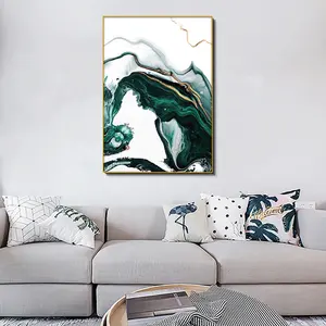 Jiekai Living Room Wall Picture Wave Art Arte abstrata Vidro Espelho arte pinturas parede decoração atacado