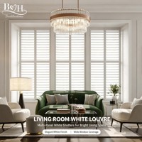 Volet intérieur réglable en bois massif et aluminium, persienne de contrôle pour l'intimité, idéal pour villa, salon, chambre, salle de bain, lumière