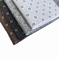 Tissu non tissé respirant en plastique uni avec points, feutre épais non tissé pour le support de tapis, antidérapant, poids moyen