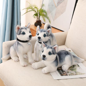 Venta al por mayor de cachorros y osos de peluche artificiales transfronterizos Husky dálmata y técnica lavada estilo alivio del estrés - Product Image 4