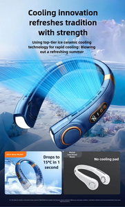 Portable USB Rechargeable cou <span class=keywords><strong>ventilateur</strong></span> cinq vitesses refroidissement rapide carreaux de glace portable Volume d'air dispositif de refroidissement <span class=keywords><strong>voiture</strong></span> de poche en plein air - Product Image 4