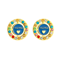 Collier et ensemble de bijoux en acier inoxydable plaqué or 18 carats avec pendentif cœur style fantaisie pour maman, cadeau de fête des mères pour femme