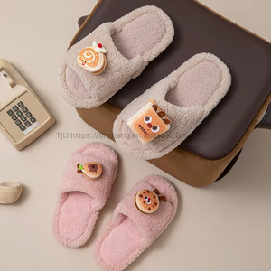 Wholesale New Products PVC Sole Hairy Slippers for Home Use Plush Cartoon Slippers With Factory Best - Product Image 4