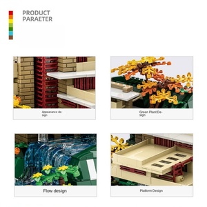 Bloques de Construcción Fallingwater, Modelo de Arquitectura Famosa de Pensilvania, América, Decoración Coleccionable, Regalo, Venta al Por Mayor OEM - Product Image 4