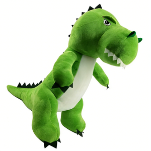 Peluche Grande de Tiranosaurio Rex Verde Enojado - Dinosaurio de Peluche Suave y Grumpy con Púas, Almohada de Abrazo para Niños, Regalo - Product Image 3
