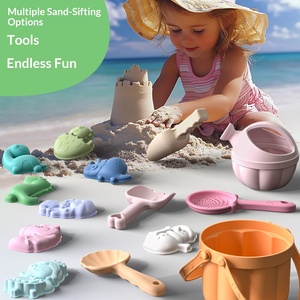 Ensemble <span class=keywords><strong>de</strong></span> jouets <span class=keywords><strong>de</strong></span> <span class=keywords><strong>plage</strong></span> pour bébés en silicone souple sans BPA, seau et pelle éducatifs pour enfants et tout-petits, idéal pour l'extérieur et le sable - Product Image 2