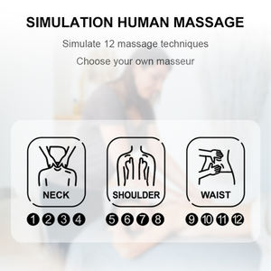 Appareil de massage TENS EMS chauffant à double canal avec 50 niveaux d'intensité et 3 réglages de chaleur pour soulager la douleur - Product Image 5