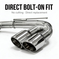 Silencieux d'échappement arrière SS304 pour Volkswagen Golf 7R 7.5R MK7R 2.0T EA888 2014-2020, à quatre sorties, montage direct, haute performance, course