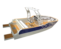 Nouveau design 700 560 V profond 23ft 18ft hors-bord V profond Yacht en aluminium soudé à vitesse de luxe Bateau de pêche en mer