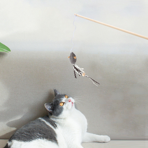 ของเล่นแมวรูปหนูขนปุยยี่ห้อคังดาร์เปต |   เสาไม้ธรรมชาติ + เชือกพู่ยืดหยุ่น |   ของเล่นแมวแบบอินเทอร์แอคทีฟ ขายส่งอุปกรณ์สัตว์เลี้ยง - Product Image 5