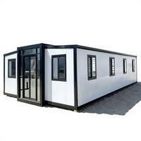 Maison conteneur pliable en acier moderne et extensible, villa préfabriquée 2-3 chambres pour usage commercial, disponible en 20 pieds