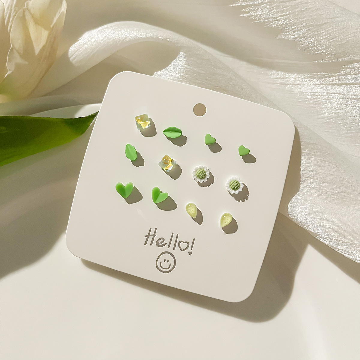 Green Water Drop - six piece set