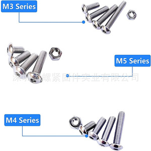 440Pcs 304 Stainless Steel Hex Socket Headcap Bolts Nuts Kit Metric M3 M4 M5 Screws With Allen Keys For DIY Repair - Product Image 3