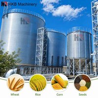 Silo de stockage de maïs, de soja et de céréales en acier galvanisé ondulé de 2500 tonnes en Chine, à vendre