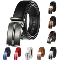 Ceinture en cuir pour homme, boucle automatique, sans trous, ceinture à cliquet, multicolore, réglable, ceinture formelle et décontractée pour homme