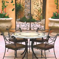 Ensemble de bancs de patio en fer, design contemporain antique, meubles d'extérieur pour balcon et jardin