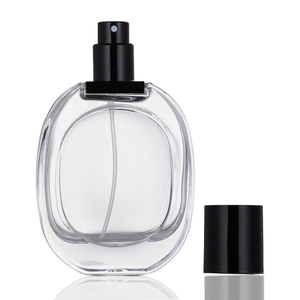 30ml 50ml Grey/Frosty/Transparent Glass Perfume <b>Spray</b> <b>Bottle</b> with Black Cap <b>Empty</b> <b>Bottle</b> for Cosmetics and Personal Care - Product Image 1
