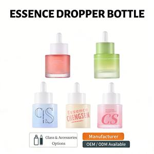 Botella de esencia de vidrio de boca torcida, cuentagotas corto de 30ml, hombro plano, fondo grueso, almacenamiento de líquido, suero para el cuidado de la piel gratis - Product Image 1