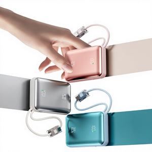 Banco de Energía Ultra Delgado de 10000 mAh con Carga Súper Rápida PD20w, Cable Tipo-C, Carga Bidireccional, Pantalla Digital, Soporte <span class=keywords><strong>y</strong></span> Portátil - Product Image 2