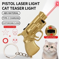 Nouveau porte-clés pistolet laser créatif, mini lampe torche LED infrarouge, jouet pendentif, vente en gros de porte-clés lampe torche