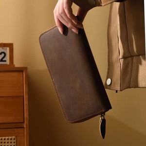 Large Leather Wallet RFID Protection Elegant Women's Coin <b>Purse</b> Card Bill Compartments Zipper Closure Leather - Product Image 3