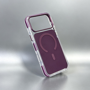 เคสโทรศัพท์แบบแม่เหล็ก PC เงา รุ่น B541 ขายส่งจากโรงงาน สำหรับ iPhone 18 17 16 14 15 Pro Max พร้อมกันกระแทกแบบ Air Cushion - Product Image 3