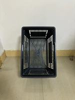 Panier à provisions en plastique de supermarché 28L avec poignées Paniers à provisions en plastique durables de poignée