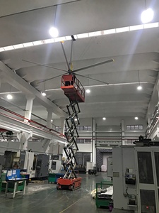 Ventilateur de plafond HVLS pour entrepôts industriels, certifié CE, 220V/380V, moteur IE5 de 10 pieds, 4000 m/min, couverture de 250 m - Product Image 5
