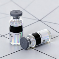 Étiquettes holographiques personnalisées imprimées en HD pour flacons de peptides, autocollants pour flacons de 2 ml, 3 ml, 10 ml, autocollants adhésifs pour flacons de peptides