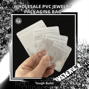 Bolsa con cremallera de PVC al por mayor de fábrica con estampado en caliente para embalaje de joyas pendientes y anillos autosellantes - Product Image 3