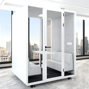 Modüler özelleştirilmiş jivitrin marka ofis toplantı Pod ses geçirmez telefon kulübesi