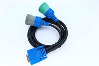 Câble de diagnostic LANLIN DB15 vers Type2 9 broches 6 broches en Y pour NEXIQ USB Link 1 Camion lourd J1939 J1708