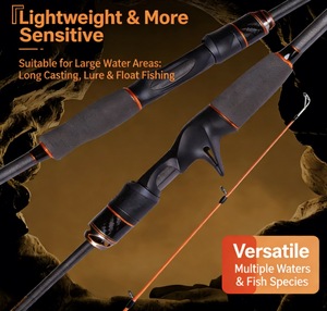 <span class=keywords><strong>Canne</strong></span> à pêche en carbone à action moyenne rapide pour la pêche au bar et à la truite en rivière et en ruisseau, poids de leurre <span class=keywords><strong>5</strong></span>-<span class=keywords><strong>20g</strong></span>, longueur 1.8-2.7m, pour lancer et spinning. - Product Image 4