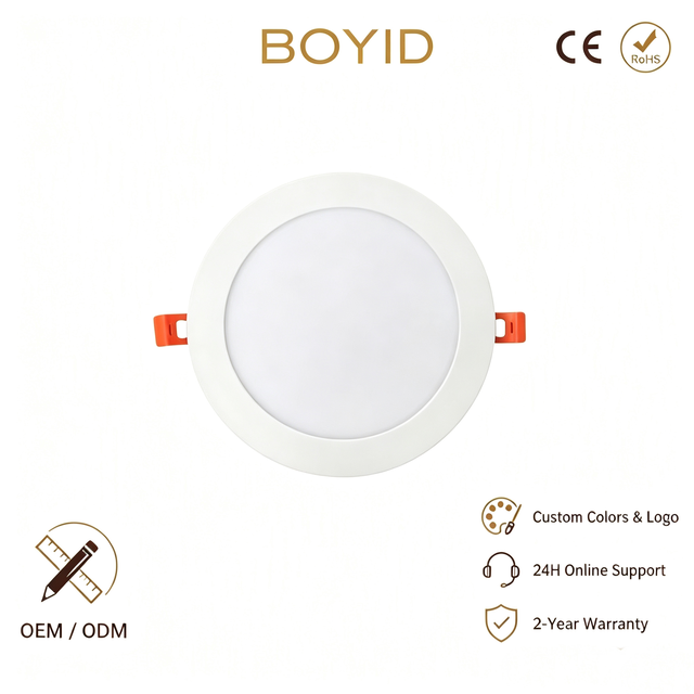 Boyid Slim Concealed Round Aluminum LED Panel Light for Living Room Hotel Office & Residential Use-3W-24W Indoor Lighting