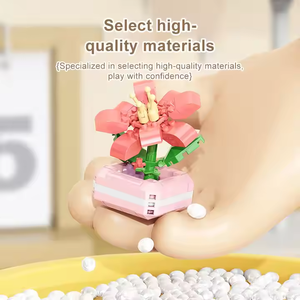 अनुकूलित शाश्वत गुलाब एब्स 3 डी फूल ईंटों रोमांटिक डिय प्लास्टिक बिल्डिंग ब्लॉक मॉडल प्रकार - Product Image 4