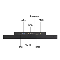 Moniteur de téléprompteur 12 "15" 17 "19" 22 "24" avec entrées HD VGA et BNC composites