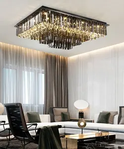 Simple postmodern atmosphere light luxury crystal lamp personality creative harbor ceiling lamp bedroom crystal flush mount