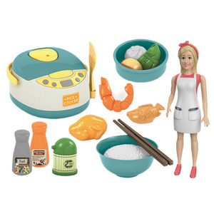 LEZA BABY – Nouveauté ! Ensemble de cuisine réaliste pour jeu d'imitation, avec <span class=keywords><strong>cuiseur</strong></span> à riz et ustensiles de repas simulés – Vente en gros à prix abordable - Product Image 1