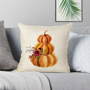 Fundas de Almohada Decorativas con Estampado Cuadrado de Calabaza de Halloween, Hoja de Arce Otoñal y Casa Encantada para Uso en el Hogar y Hoteles - Product Image 3