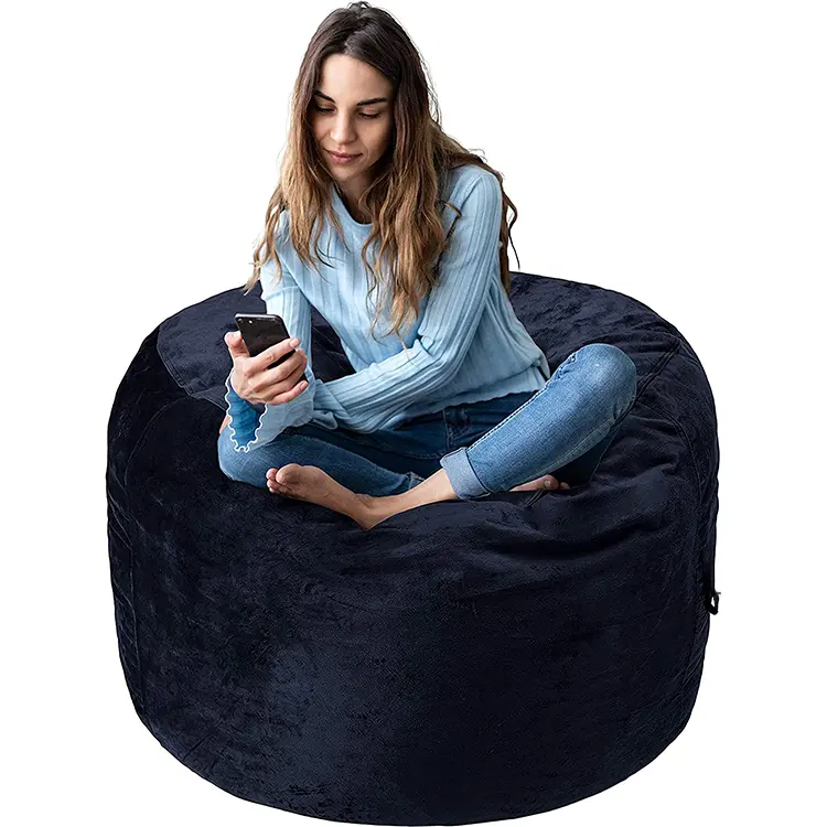 (Sin relleno) Puff con funda de microfibra Silla Cómodo sofá de piso de aire perezoso Sofá Tatami Sala de estar