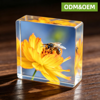 Bloque de Acrílico Personalizado de 2 cm de Grosor para Fotos, Impresión UV a Todo Color, Bloque de Acrílico Personalizado para Regalo, Recuerdo o Decoración de Escritorio